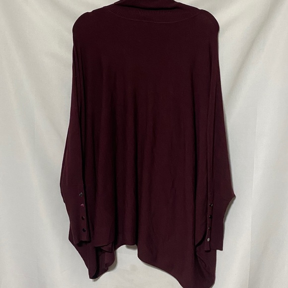 ALFANI WO SIZE LARGE DEEP WINE COLOR OVERSIZED SOFT COWL NECK SWEATER CLEAN - Picture 10 of 10